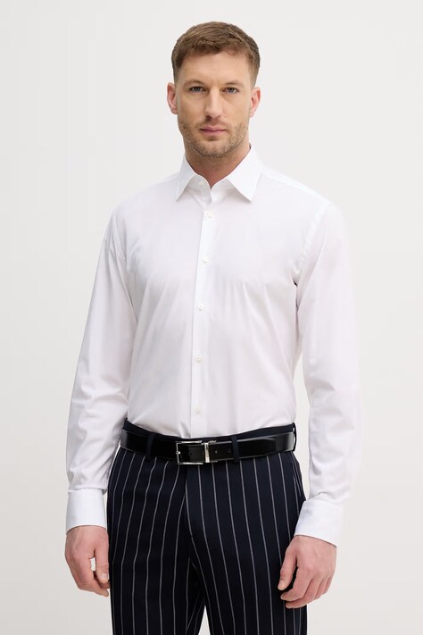 United Colors of Benetton camicia da uomo bianca liscia 551MUQ049