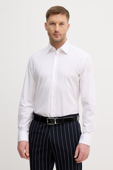 United Colors of Benetton риза мъжка бяла 551MUQ049