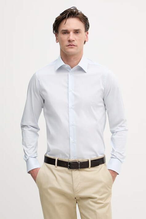 United Colors of Benetton košile pánská modrá hladká 551MUQ049