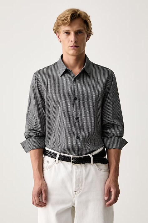 Armani Exchange Cămașă pentru bărbați, din bumbac verde XM001942 AF19194