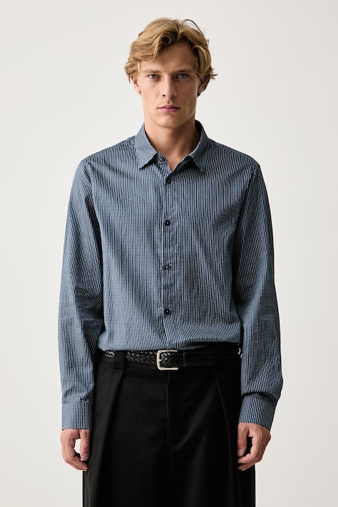 Armani Exchange Férfi pamut ing sötétkék XM001942 AF19194