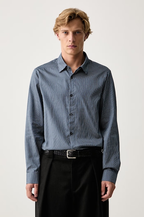 Armani Exchange Cămașă pentru bărbați, din bumbac bleumarin XM001942 AF19194