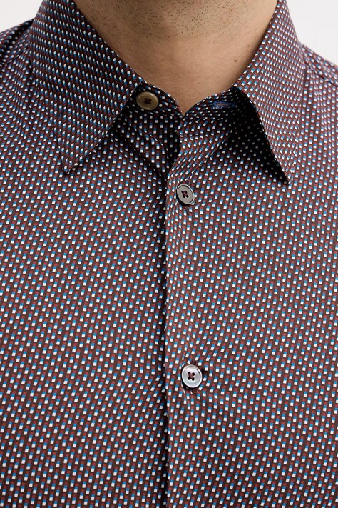 Бавовняна сорочка Paul Smith — AW25-KDM06T, бордо — фото 5