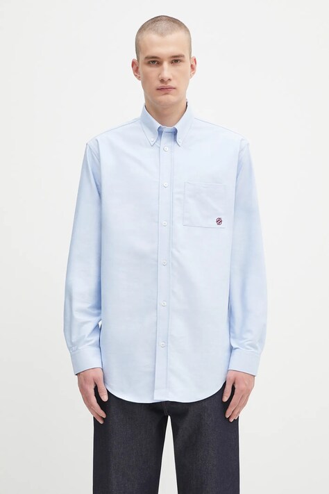 Хлопковая рубашка Drôle de Monsieur La Chemise Oxford relaxed классический воротник H.SH240.CO225