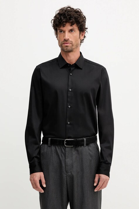 Рубашка Joop! цвет чёрный slim классический воротник 30044608