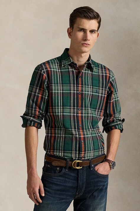 Bavlnená košeľa Polo Ralph Lauren tmavomodrá farba, regular, s golierom button-down, 710P00524
