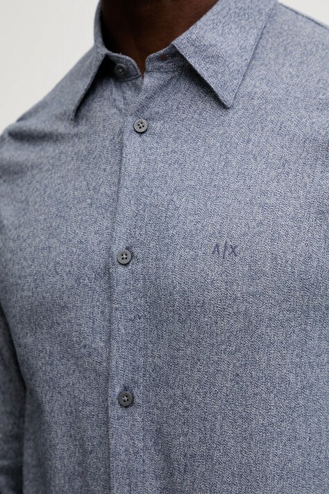 Бавовняна сорочка Armani Exchange — AW25-KDM09S, блакитний — фото 5