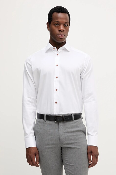 Eton cămașă din bumbac culoarea alb, cu guler clasic, slim, 100013892