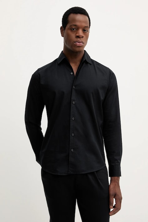 Eton camicia in cotone uomo colore nero  100013973