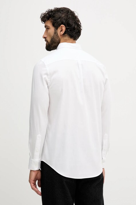Сорочка Tommy Hilfiger колір білий slim комір button-down MW0MW40458