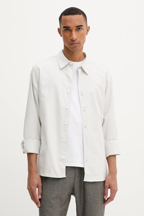 Хлопковая рубашка Calvin Klein regular классический воротник LV04LD119G