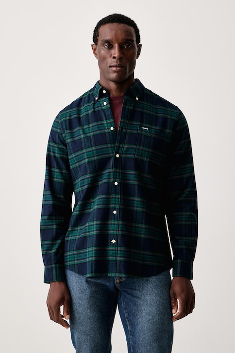 Barbour Koszula męska bawełniana PORTDOWN granatowa w kratkę MSH5035