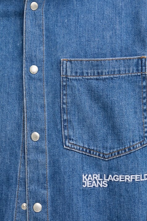 Джинсова сорочка Karl Lagerfeld Jeans — AW25-KDM0EZ, блакитний — фото 5