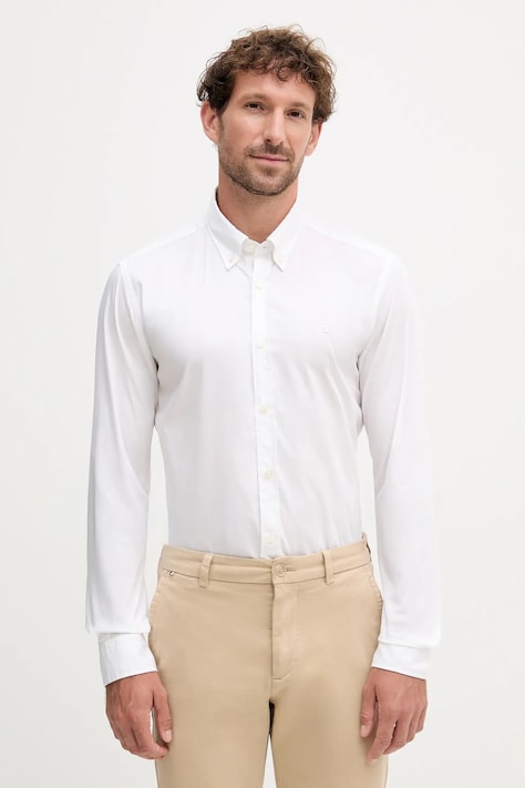 Сорочка BOSS колір білий regular комір button-down 50545234