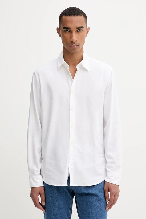 Marc O'Polo cămașă culoarea alb, cu guler clasic, regular, 528731442118