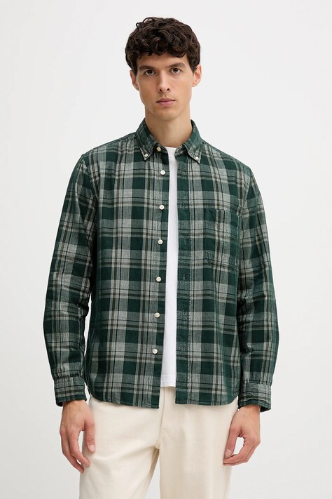 Marc O'Polo koszula bawełniana męska regular z kołnierzykiem button-down 529739742058
