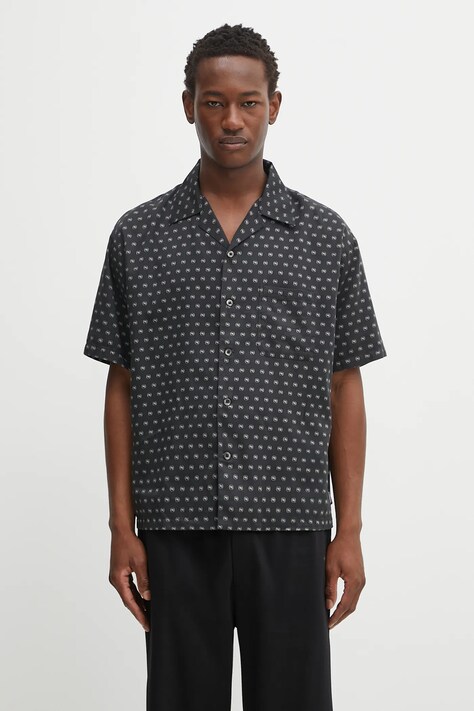 NEIGHBORHOOD camicia monogram pattern hawaiian shirt ss uomo colore nero  251TSNH-SHM11