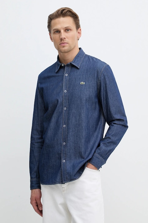 Lacoste camasa din bumbac denim cu guler clasic, regular, CH9084