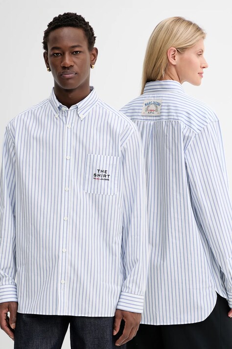 A.P.C. cămașă din bumbac A.P.C. x MARC JACOBS cu guler button-down, relaxed, COHKN.M12640