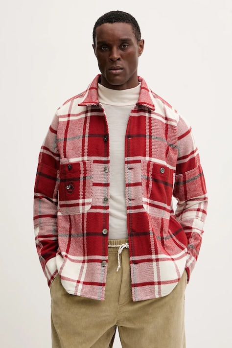 Bavlnená košeľa Mammut Mammut x Cabourn Direttissima bordová farba, regular, s klasickým golierom, 1015.01730