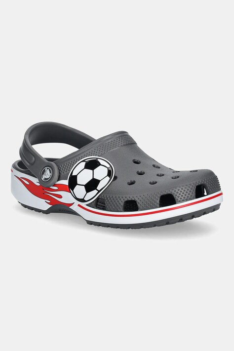 Crocs klapki dziecięce CROCS CLASSIC SOCCER BAND CLOG kolor szary 211605