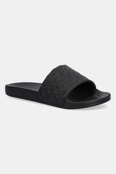 Pantofle Calvin Klein Jeans POOL SLIDE MONO dámské, černá barva, HW0HW02541
