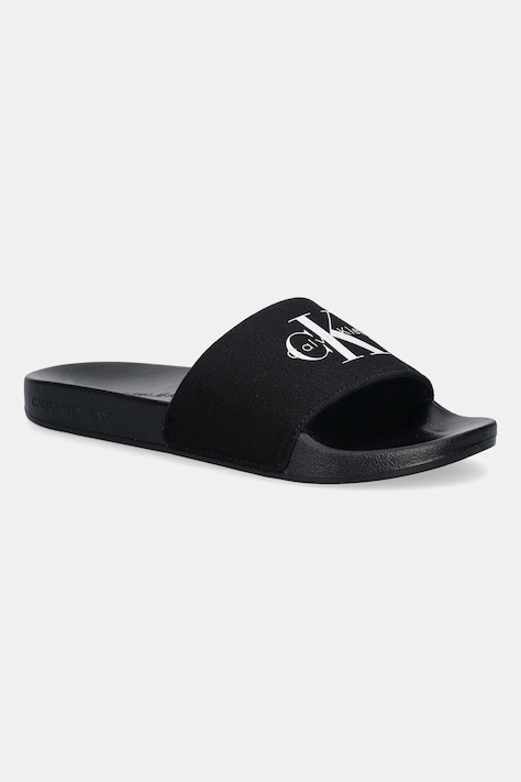 Calvin Klein Jeans klapki SLIDE MONOGRAM WN LOGO CK damskie kolor czarny YW0YW01967