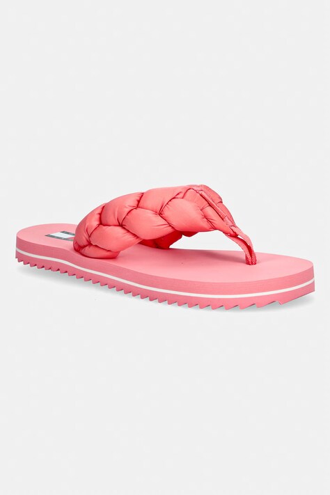 Tommy Jeans japonki damskie BRAIDED THONG BEACH SANDAL różowe EN0EN02877