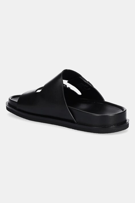Шкіряні шльопанці Tory Burch T Lock Sport Slide — AW25-KLD00N, чорний — фото 3