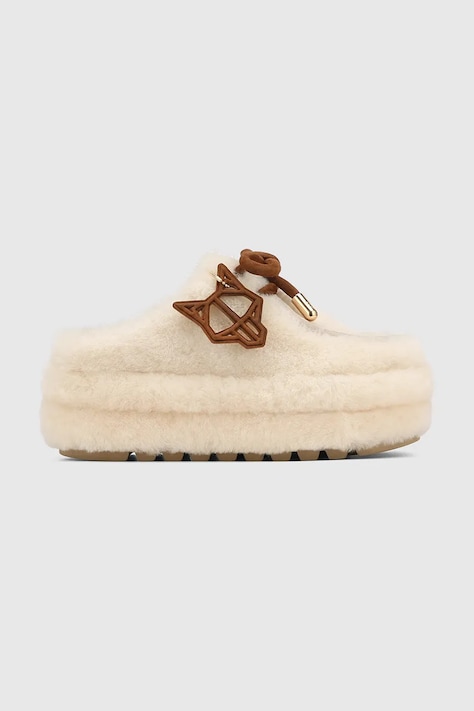 Παντόφλες Naked Wolfe Blizzard χρώμα: μπεζ, Blizzard Sand Suede/Shearling