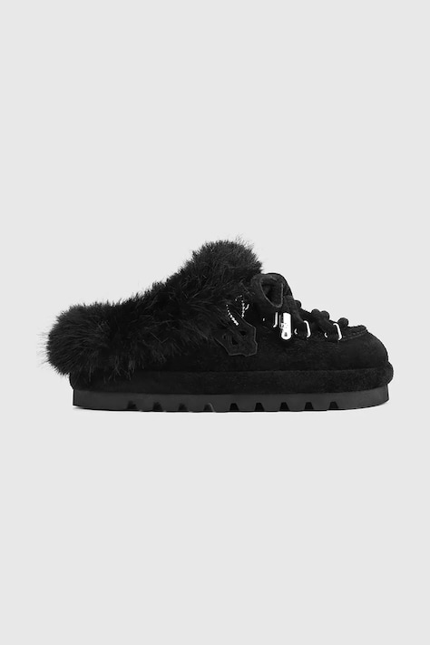 Παντόφλες σουέτ Naked Wolfe Harlow χρώμα: μαύρο, Harlow Black Suede