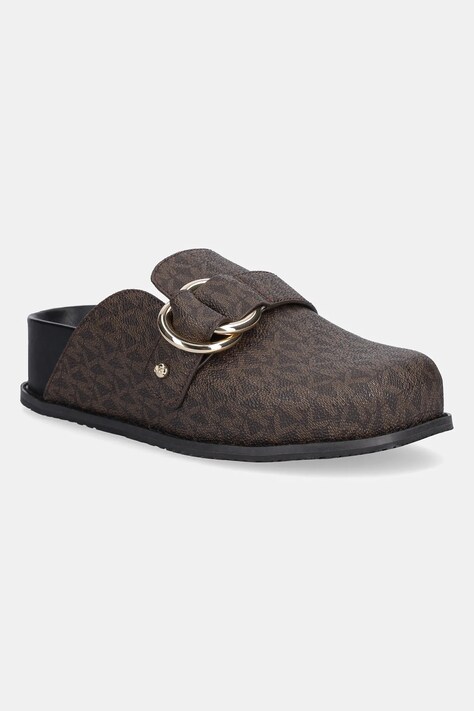 Pantofle MICHAEL Michael Kors Jaden dámské, hnědá barva, 40T5JDFP1B.007
