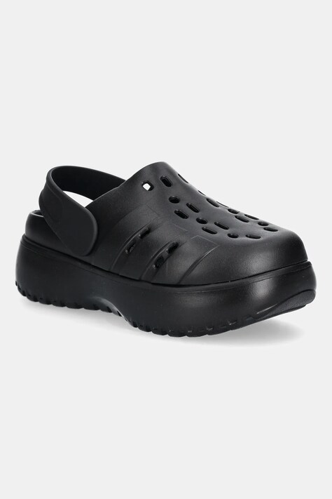 adidas papuci Adilette Clog Platform culoarea negru, cu platforma, JP9577