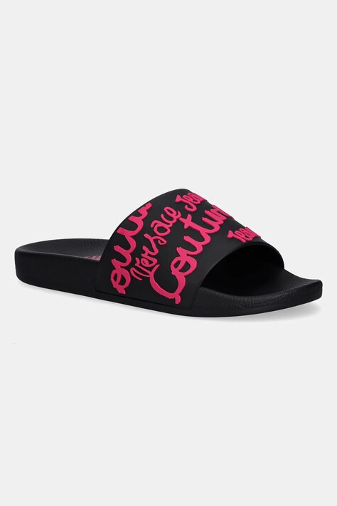 Versace Jeans Couture klapki damskie kolor czarny 79VA3SQ1 71352 899