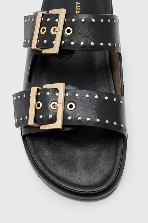 Шкіряні шльопанці AllSaints Magda Stud Sandal — фото 5