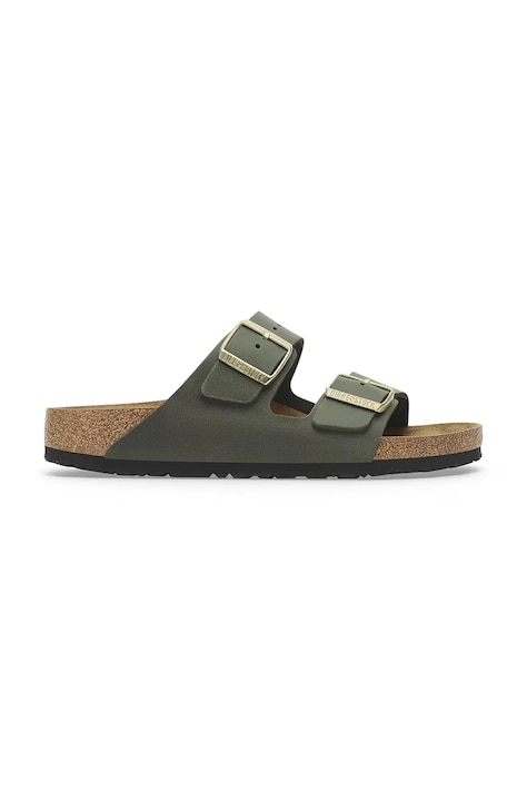 Birkenstock klapki skórzane Arizona damskie kolor zielony 1027948