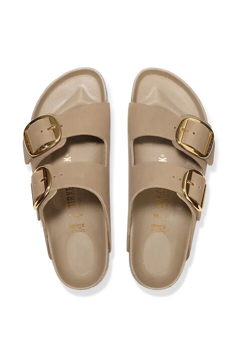 Шкіряні шльопанці Birkenstock Arizona Big Buckle — AW25-KLD01Z, бежевий — фото 4