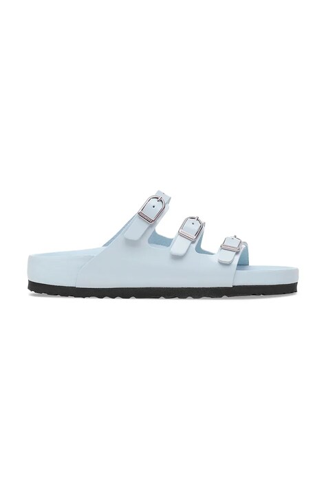 Kožené pantofle Birkenstock Florida EXQ D-Buckle dámské, modrá barva, 1030950