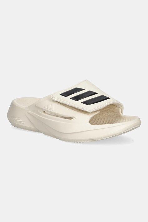 adidas klapki Lightblaze Slide damskie kolor beżowy na platformie JS3586