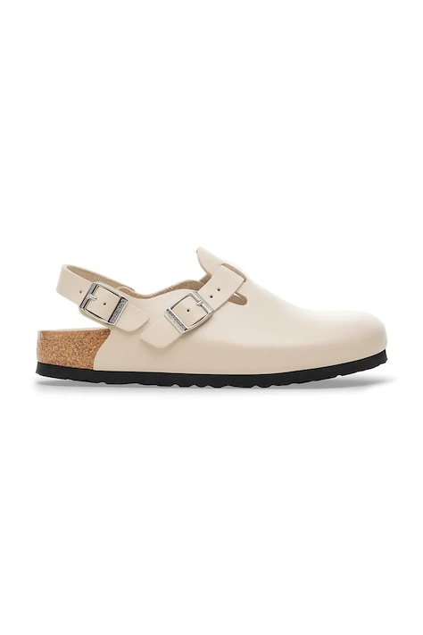 Birkenstock klapki skórzane Tokio HEX damskie kolor beżowy 1030882