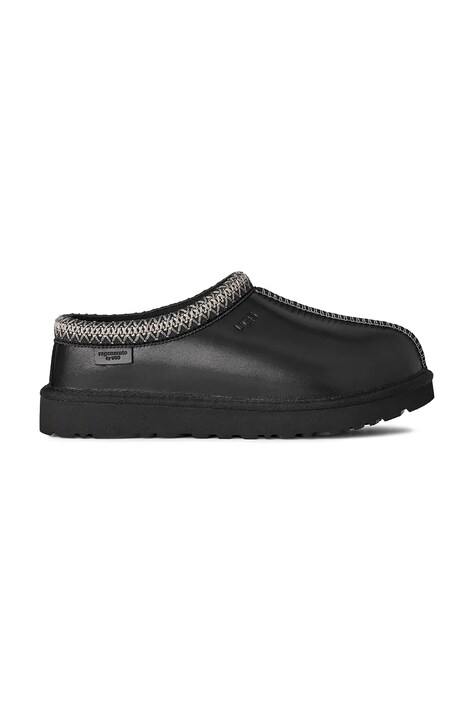 UGG kapcie skórzane Tasman Lthr Regen kolor czarny 1170292.BLK