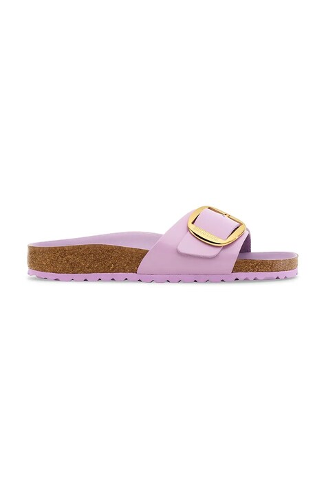 Birkenstock klapki Madrid Big Buckle damskie kolor fioletowy 1030366