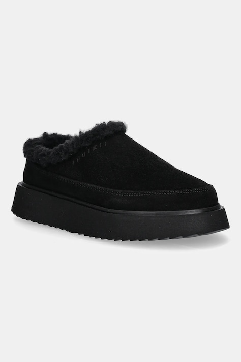 Inuikii kapcie zamszowe Classic Micro kolor czarny 1014.026.0021.000