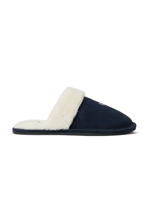 Παντόφλες σουέτ Polo Ralph Lauren Kelcie χρώμα: ναυτικό μπλε, 842P03595002