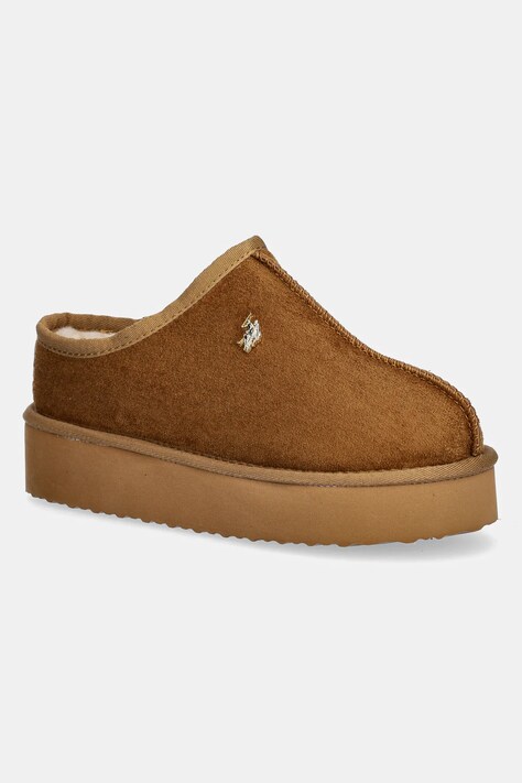 U.S. Polo Assn. kapcie VERA001 kolor brązowy VERA001W/EH1