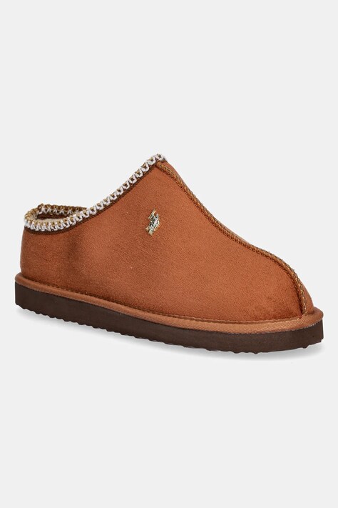 U.S. Polo Assn. kapcie VERENY001 kolor brązowy VERENY001W/EH1