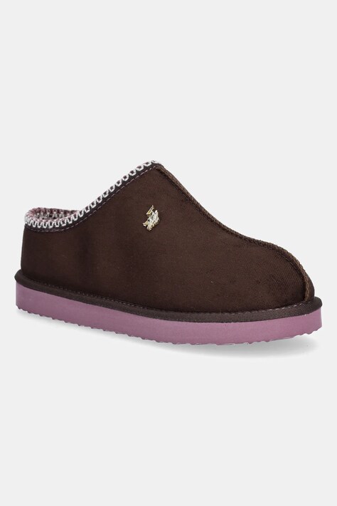 U.S. Polo Assn. kapcie VERENY001 kolor brązowy VERENY001W/EH1