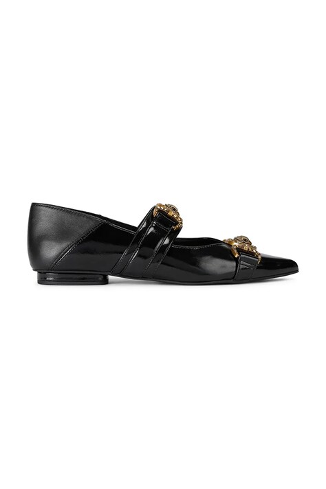 Kurt Geiger London baleriny skórzane Mansion Point Slip On kolor czarny 4986600309