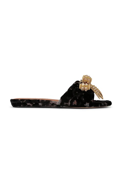 Kurt Geiger London klapki Kensington Bow Flat Sdl damskie kolor czarny 655735689