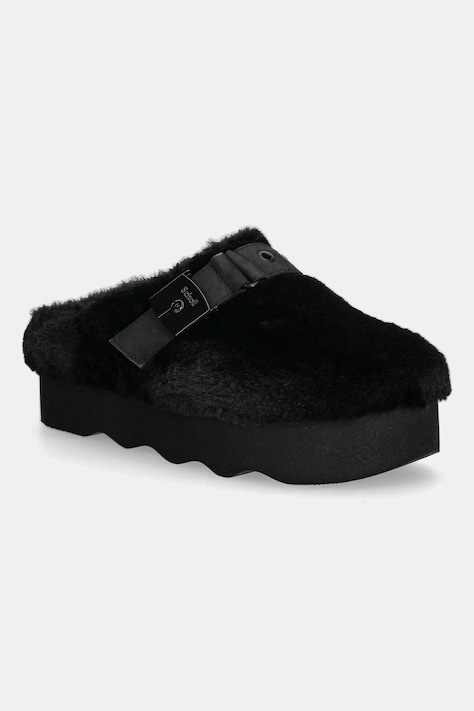 Капці Scholl GRETA колір чорний на платформі F318371004